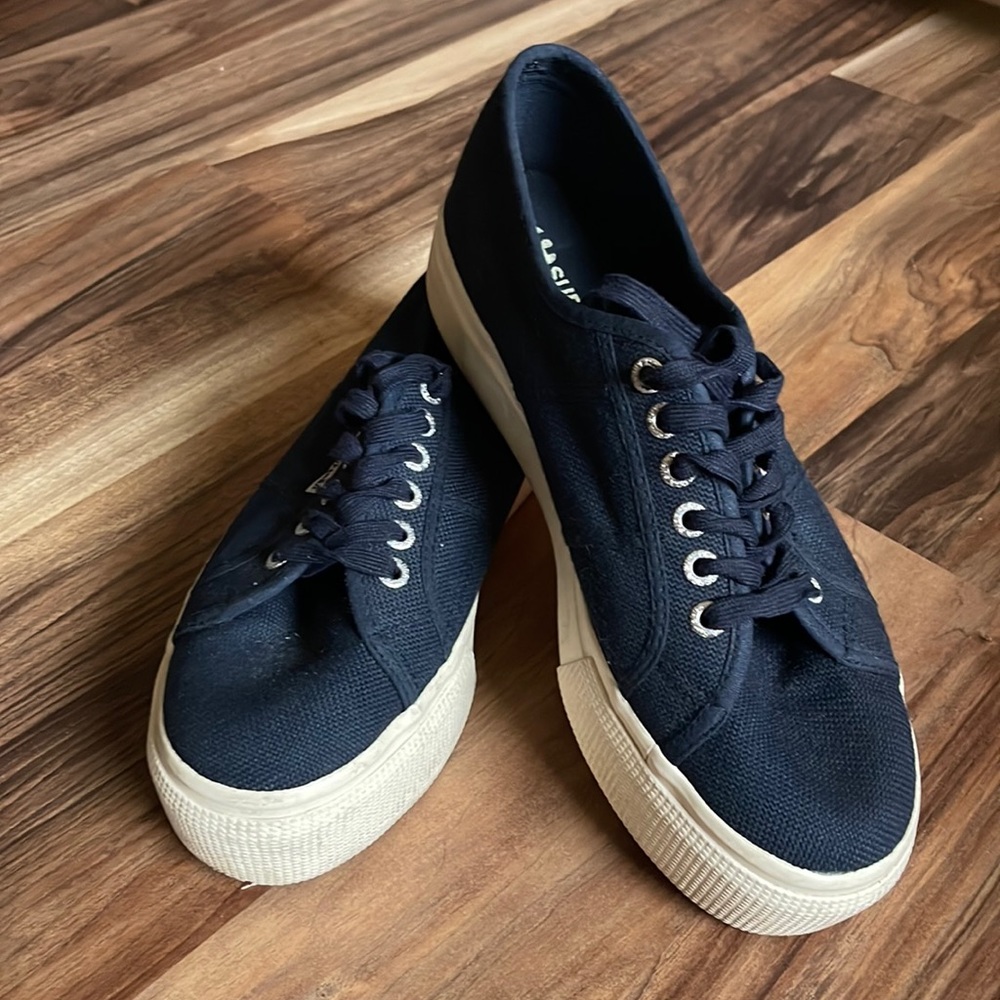 Navy blue platform Superga size 41